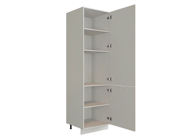 Шкаф П600 с 2-мя дверцами Сиэль Инь БЕЛ/АТЛ/СЕР Ф46 - фото №1, 888_ММК-00015507