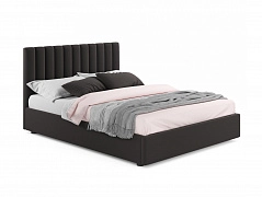Мягкая кровать Olivia 1400 шоколад с подъемным механизмом - фото №1, mebel_stock_4448