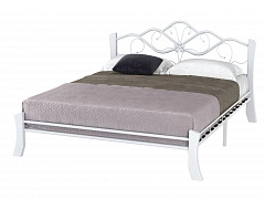 Кровать двухместная 42.50 &quot;Антея&quot; (ш.1600) (металл белый) - фото №1