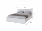 Кровать 160x200 с настилом из ДСП Плейона, белый - фото №4