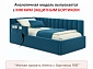 Мягкая кровать Milena 900 синяя с подъемным механизмом и матрасом АСТРА - фото №12