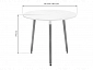 Lorini 80 white / wood Стол деревянный - фото №3