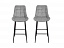 Комплект барных стульев Кукки, серый, микровелюр - миниатюра