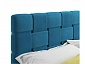 Мягкая кровать Tiffany 1600 синяя с ортопедическим основанием с матрасом АСТРА - фото №3