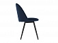 Комплект стульев Диор (2 шт), черный велюр синий - фото №6