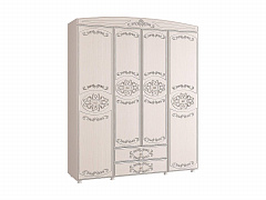 Шкаф 4-х дверный комбинированный Каролина вудлайн/сандал - фото №1, 47330