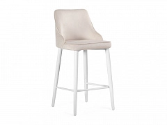 Атани кремово-дымчатый / белый Барный стул - фото №1, Woodville14997