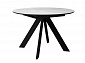 Стол DikLine SKC110 d1100 Керамика Белый мрамор/подстолье черное/опоры черные - фото №2