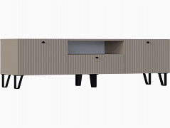 Оливия Тумба ТВ (малая) (Шарли мокко, Глиняный серый) - фото №1, mdmMF-000085738