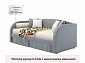 Мягкая кровать Elda 900 серая с ортопедическим основанием и матрасом PROMO B COCOS - фото №3