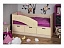 Детская кровать Бемби-8 МДФ, 80х160 (Ваниль матовая, Ясень шимо светлый), ваниль матовая - миниатюра