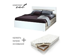 Кровать Наоми КР-11 160х200 с матрасом BSA в комплекте - фото №1