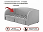 Мягкая кровать Elda 900 серая с ортопедическим основанием и матрасом PROMO B COCOS - фото №8
