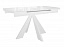 Стол DikLine SFU140 стекло белое мрамор глянец/подстолье белое/опоры белые (2 уп.),  - миниатюра