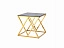 Журнальный стол Stool Group ИНСИГНИЯ 55х55 Стекло smoke/Сталь золото, сталь - миниатюра