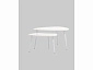 Набор журнальных столиков Stool Group Агата 80 и 60 см Белый - фото №3