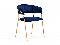 Kamelia 1 dark blue / gold Стул на металлокаркасе - фото №1, Woodville18193