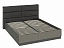 Кровать с мягкой спинкой и ПМ Наоми (160х200), флок - миниатюра