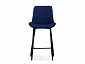 Седа велюр синий / черный Барный стул - фото №4