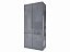Шкаф 2-х дверный Норден, серый глянец - миниатюра