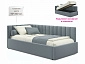 Мягкая кровать Milena 900 серая с подъемным механизмом и матрасом PROMO B COCOS - фото №4