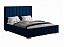 Кровать с подъемным механизмом Мирабель 120х200, синий, велюр - миниатюра