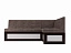 Кухонный угловой диван Нойс Правый (117х187), вельвет бархатного типа - миниатюра