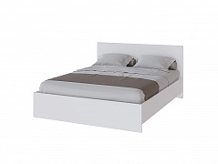 Кровать 160x200 с настилом из ДСП Плейона, белый - фото №1