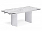 Стеклянный стол Монерон 200(260)х100х77 белый мрамор / белый Стол стеклянный - фото №2