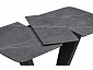 Петир 120(160)х80х75 larka grey / черный Керамический стол - фото №7