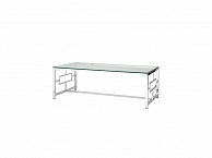 Журнальный стол Stool Group БРУКЛИН 120х60 Прозрачное стекло/Сталь серебро  - фото №1
