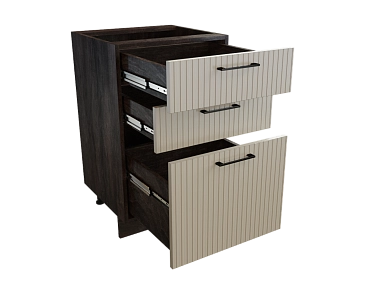 Шкаф Н503 с 3-мя ящиками Сиэль Ян ДБК/АТЛ/СЕР Ф33 - фото №1, 888_ММК-00015241