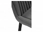 Седа велюр темно-серый  / черный Барный стул - фото №8