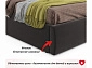 Мягкая кровать "Stefani" 1600 шоколад с подъемным механизмом с орт.матрасом PROMO B COCOS - фото №9