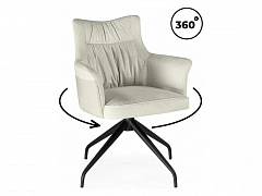 Kaser 360 крутящийся ivory / black Стул на металлокаркасе - фото №1, Woodville25028