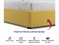 Мягкая кровать-софа без изголовья Base 1600 желтая с ортопедическим основанием - фото №9