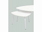 Набор журнальных столиков Stool Group Агата 80 и 60 см Белый - фото №5