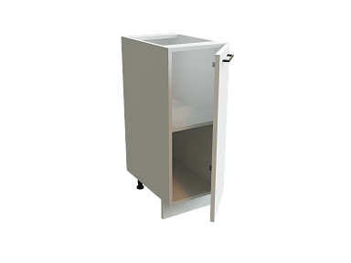 Шкаф Н300 с 1-ой дверью Мемфис БЕЛ/БЕЛ/СОФТ Ф10 - фото №1, 888_ММК-00001412