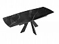 Стол DikLine SFU140 стекло черное мрамор глянец/подстолье черное/опоры черные (2 уп.) - фото №8