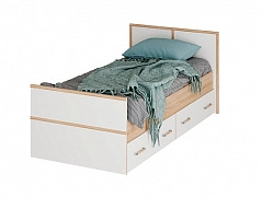 Кровать с реечным настилом Сакура LIGHT 90х200, дуб сонома - фото №1