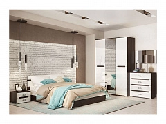 Модульная спальня Ким (Белый глянец, Венге) - фото №1, mdmMF-78073Q