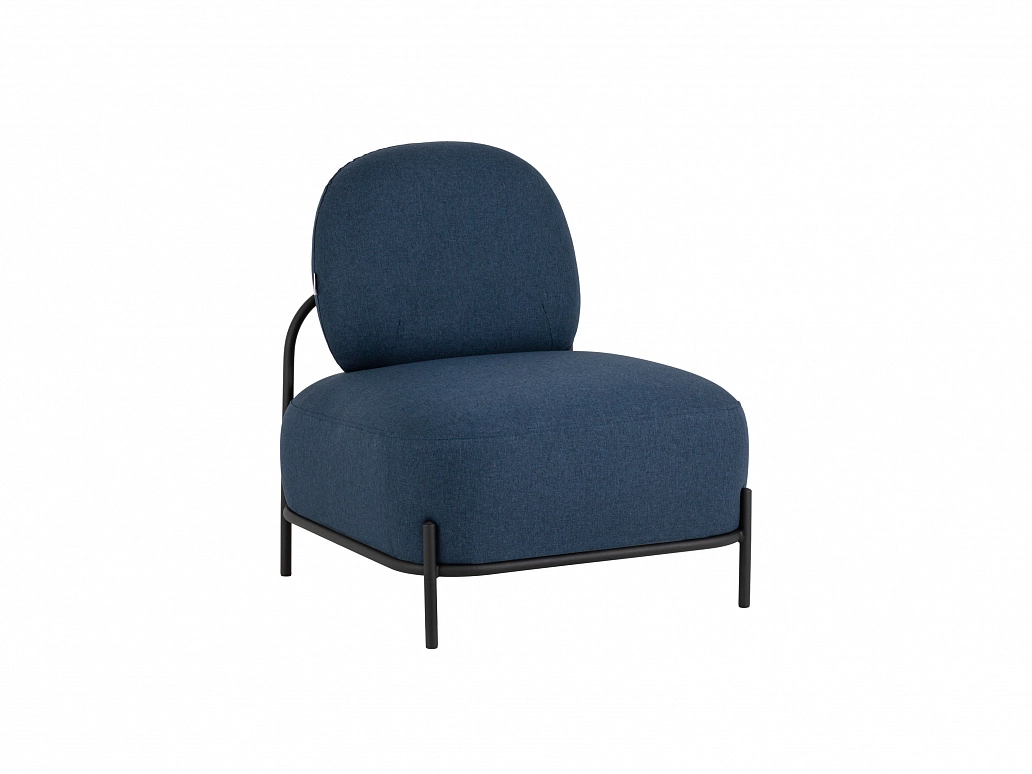 Кресло STOOL GROUP Стоун Рогожка синий - фото №1