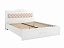 Кровать 1600 с мягким элементом Италия ИТ-9 + ИТ-9А белое дерево, велюр - миниатюра