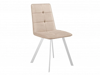 Стул DikLine 280 B03 BEIGE, ножки белые - фото №1