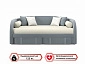 Мягкая кровать Elda 900 серая с ортопедическим основанием и матрасом PROMO B COCOS - фото №7