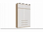 Челси Шкаф 1600 + антресоль 1600 (Белый глянец, Дуб Сонома) - фото №2
