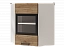 6УВ2 Шкаф настенный угловой со стеклом Крафт, ЛДСП - миниатюра