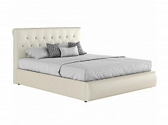 Мягкая интерьерная кровать &quot;Амели&quot; 1600 белая с матрасом ГОСТ - фото №1