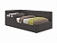 Односпальная кровать-тахта Bonna 900 с защитным бортиком шоколад и подъемным механизмом, велюр - миниатюра