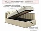 Мягкая кровать Milena 900 беж с подъемным механизмом и матрасом АСТРА - фото №5
